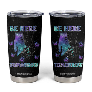 Suicide Prevention Awareness Tumbler Cup Teal Purple Semicolon Be Here Tomorrow Survivor TB10 Black Print Your Wear
