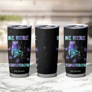 Suicide Prevention Awareness Tumbler Cup Teal Purple Semicolon Be Here Tomorrow Survivor TB10 Print Your Wear
