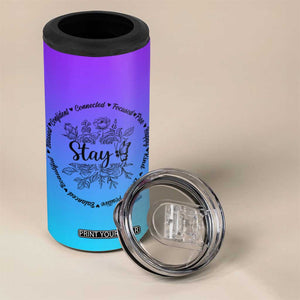 Suicide Prevention Awareness 4 in 1 Can Cooler Tumbler Teal Purple Semicolon Stay Positive Saying Inspirational Gifts TB10 Print Your Wear
