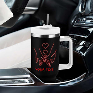Personalized Love Gifts Tumbler With Handle Custome Name Forever Love Commitment Message TB10 Print Your Wear