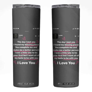 Anniversary Gifts Skinny Tumbler Wedding Valentines Day Gifts For Her Wife TB10 Grey Print Your Wear
