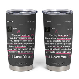 Anniversary Gifts Tumbler Cup Wedding Valentines Day Gifts For Her Wife TB10 Grey Print Your Wear