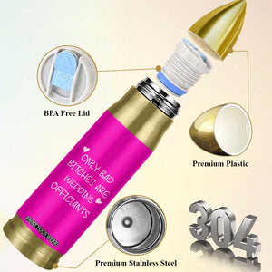 Wedding Officiant Gift Bullet Tumbler Only Bad Bitches Are Wedding Officiants Hot Pink TB10 Print Your Wear