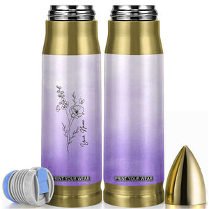 Personalized Gifts for Women Bullet Tumbler Custom Name Wildflower Floral Mothers Day Gift TB10 Purple Print Your Wear