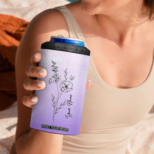 Personalized Gifts for Women 4 in 1 Can Cooler Tumbler Custom Name Wildflower Floral Mothers Day Gift TB10 Print Your Wear