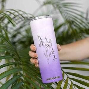 Personalized Gifts for Women Skinny Tumbler Custom Name Wildflower Floral Mothers Day Gift TB10 Print Your Wear