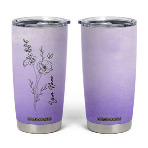 Personalized Gifts for Women Tumbler Cup Custom Name Wildflower Floral Mothers Day Gift TB10 Purple Print Your Wear