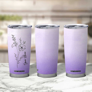 Personalized Gifts for Women Tumbler Cup Custom Name Wildflower Floral Mothers Day Gift TB10 Print Your Wear