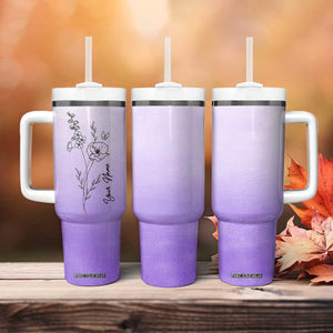 Personalized Gifts for Women Tumbler With Handle Custom Name Wildflower Floral Mothers Day Gift TB10 Print Your Wear