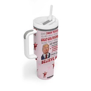 Personalized Funny Trump Valentines Day Gift For Girlfriend Tumbler With Handle Custome Name Cute Coquette Cute Pink Bow Aesthetic TB10 Print Your Wear