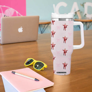Personalized Funny Trump Valentines Day Gift For Girlfriend Tumbler With Handle Custome Name Cute Coquette Cute Pink Bow Aesthetic TB10 Print Your Wear