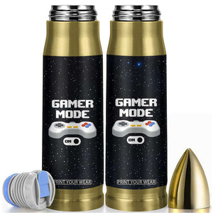 Gaming Gifts Bullet Tumbler Gamer Mode On Video Game TB10 Black Print Your Wear