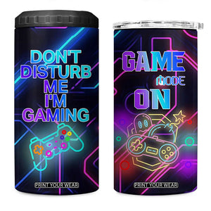 Gaming Gifts 4 in 1 Can Cooler Tumbler Warning Do Not Disturb Im Gaming Video Game Gamer TB10 One Size: 16 oz Multicolor Print Your Wear