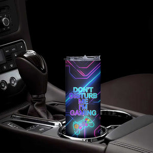 Gaming Gifts Skinny Tumbler Warning Do Not Disturb Im Gaming Video Game Gamer TB10 Print Your Wear