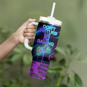 Gaming Gifts Tumbler With Handle Warning Do Not Disturb Im Gaming Video Game Gamer TB10 Print Your Wear