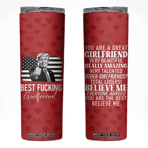 Funny Trump Valentines Day Gift For Girlfriend Skinny Tumbler Cute Anniversary Coffee Cup TB10 Red Print Your Wear