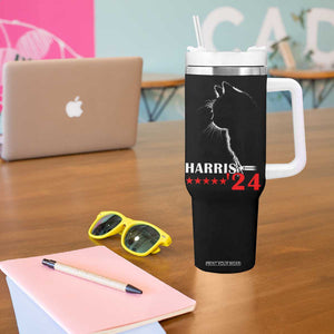 Harris 2024 Tumbler With Handle Cat Lady Ladies for Kamala Madam President TB10 Print Your Wear