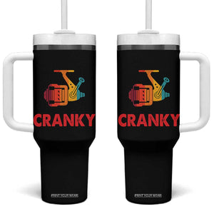 Crankbait Fishing Lure Tumbler With Handle Cranky Funny Gift For Fisherman TB10 One Size: 40 oz Black Print Your Wear
