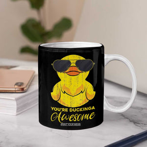 Funny Inspirational Gifts Coffee Mug Emotional Positive Support Retro Duck Positive Thank You Gifts TB10 Print Your Wear