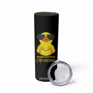 Funny Inspirational Gifts Skinny Tumbler Emotional Positive Support Retro Duck Positive Thank You Gifts TB10 Print Your Wear