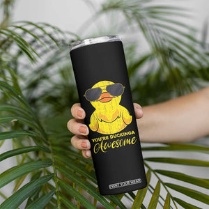 Funny Inspirational Gifts Skinny Tumbler Emotional Positive Support Retro Duck Positive Thank You Gifts TB10 Print Your Wear