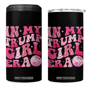 Trump 2024 Election 4 in 1 Can Cooler Tumbler In My Trump Girl Era Pink Retro Groovy TB10 One Size: 16 oz Black Print Your Wear