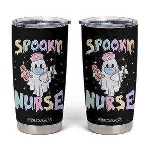 Halloween Nurse Tumbler Cup Spooky Nurse Ghost Nursing Halloween TB10 Black Print Your Wear