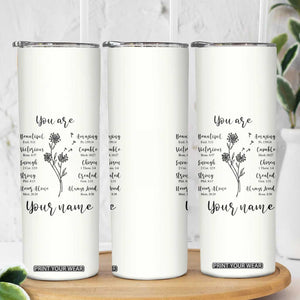 Personalized Christian Gifts for Her Skinny Tumbler Custom Name Inspirational Religious Birthday Gift TB10 Print Your Wear