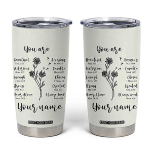 Personalized Christian Gifts for Her Tumbler Cup Custom Name Inspirational Religious Birthday Gift TB10 Cream Print Your Wear