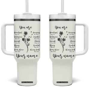 Personalized Christian Gifts for Her Tumbler With Handle Custom Name Inspirational Religious Birthday Gift TB10 One Size: 40 oz Cream Print Your Wear