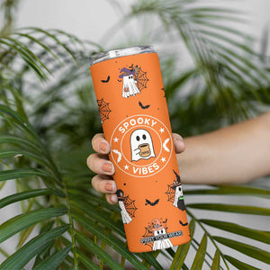 Halloween Ghost Skinny Tumbler Trick Or Treat Spooky Ice Coffee Cup Gift For Her TB10 Print Your Wear