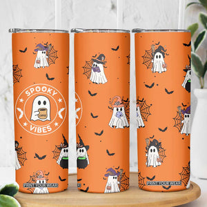 Halloween Ghost Skinny Tumbler Trick Or Treat Spooky Ice Coffee Cup Gift For Her TB10 Print Your Wear