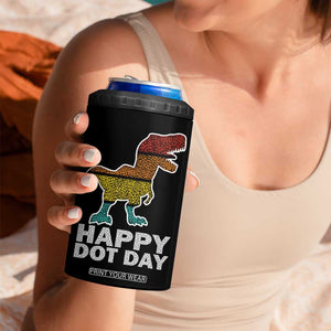 International Dot Day Dinosaur 4 in 1 Can Cooler Tumbler Retro Colorful Polka Dot Dino Toddler Boys Kids TB10 Print Your Wear