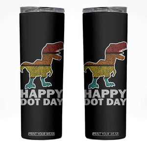 International Dot Day Dinosaur Skinny Tumbler Retro Colorful Polka Dot Dino Toddler Boys Kids TB10 Black Print Your Wear