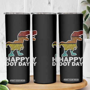 International Dot Day Dinosaur Skinny Tumbler Retro Colorful Polka Dot Dino Toddler Boys Kids TB10 Print Your Wear