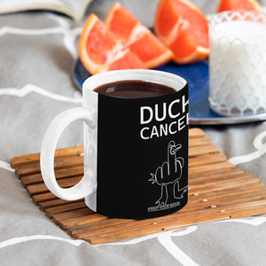 Funny Cancer Fighter Coffee Mug Middle Finger Duck Cancer You Picked The Wrong Bitch Chemo Patient Gift TB10 Print Your Wear