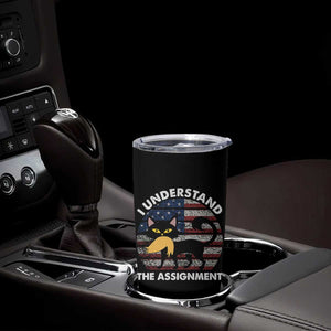 Subtle FDT Black Cat Meme Tumbler Cup I Understand The Assignment American Flag TB10 Print Your Wear