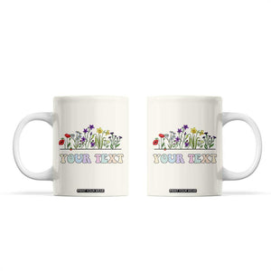 Personalized Wildflower Floral Coffee Mug Custom Name Birthday Gifts For Her Mothers Day TB10 Cream Print Your Wear