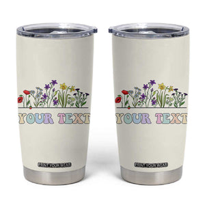 Personalized Wildflower Floral Tumbler Cup Custom Name Birthday Gifts For Her Mothers Day TB10 Cream Print Your Wear