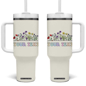 Personalized Wildflower Floral Tumbler With Handle Custom Name Birthday Gifts For Her Mothers Day TB10 One Size: 40 oz Cream Print Your Wear