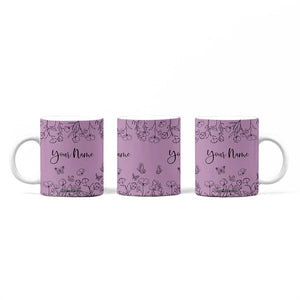 Personalized Wildflower Floral Coffee Mug Custom Name Gifts For Her Mothers Day Gift TB10 Print Your Wear