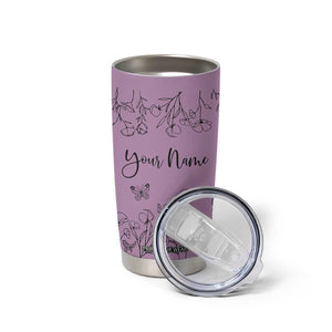 Personalized Wildflower Floral Tumbler Cup Custom Name Gifts For Her Mothers Day Gift TB10 Print Your Wear