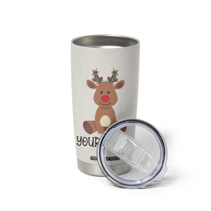 Personalized Christmas Tumbler Cup Reindeer Hot Chocolate Mug Xmas Gifts for Kids TB10 Print Your Wear
