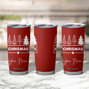 Personalized Christmas Tumbler Cup Custom Name Xmas Tree Gifts for Mom Her Coworkers TB10 Print Your Wear