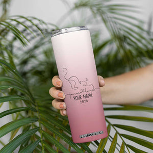 Personalized Cat Memorial Skinny Tumbler Custom Name Cat Loss Gift TB10 Print Your Wear
