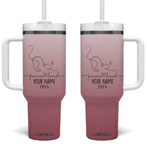 Personalized Cat Memorial Tumbler With Handle Custom Name Cat Loss Gift TB10 One Size: 40 oz Pink Ombre Print Your Wear