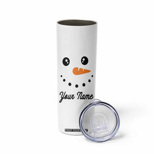 Personalized Christmas Skinny Tumbler Custom Name Xmas Gift Snowman Face Family Matching Set TB10 Print Your Wear