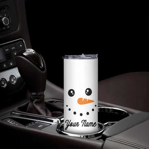 Personalized Christmas Skinny Tumbler Custom Name Xmas Gift Snowman Face Family Matching Set TB10 Print Your Wear