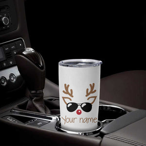 Personalized Christmas Tumbler Cup Custom Name Xmas Gift For Kids Boys Family Matching Set Reindeer Face TB10 Print Your Wear
