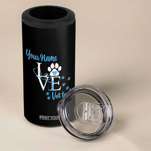 Personalized Vet Tech 4 in 1 Can Cooler Tumbler Custom Name Veterinarian Gifts TB10 Print Your Wear